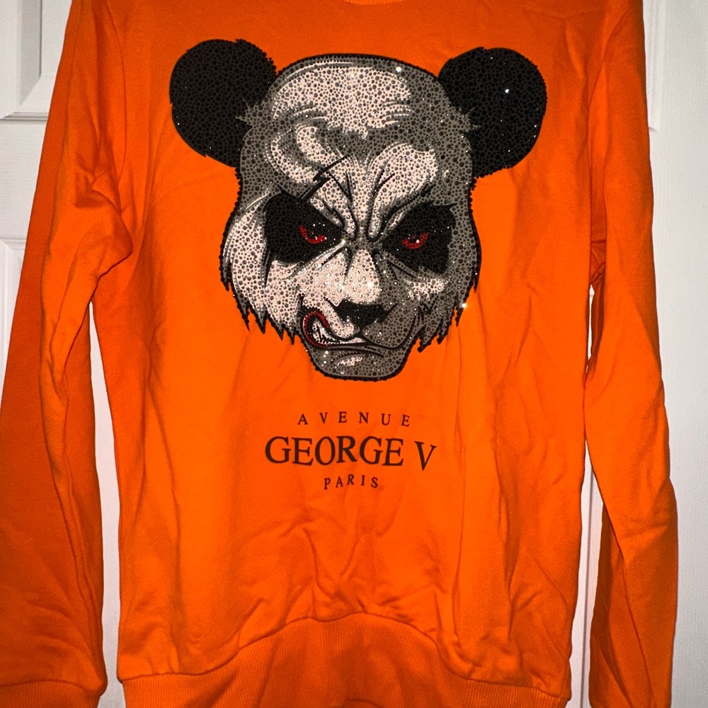 Avenue George V Paris Orange Panda Graphic Sweatshirt – Size M – Unworn